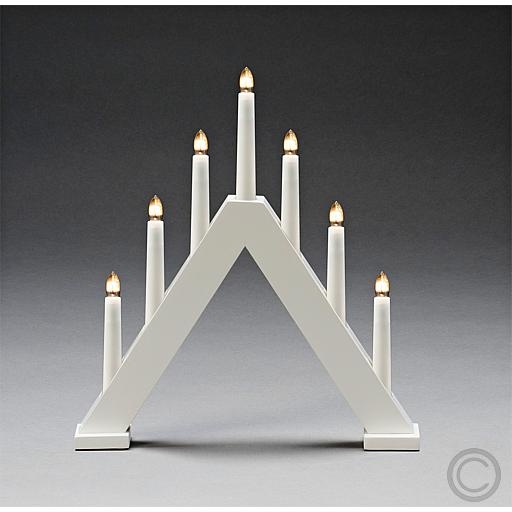 KonstsmideWooden candlestick with 7 top candles 34V/3W E10 31x34cm matt white 3930-205Article-No: 831705