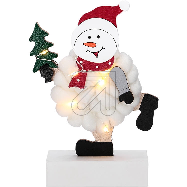 KonstsmideLED wooden silhouette Snowman with cotton 3268-210Article-No: 831920