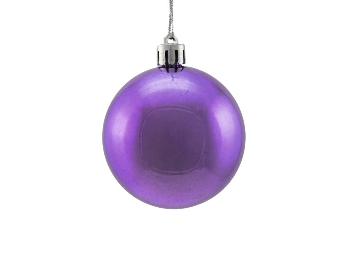 EUROPALMSDeco Ball 6cm, purple, metallic 6x
