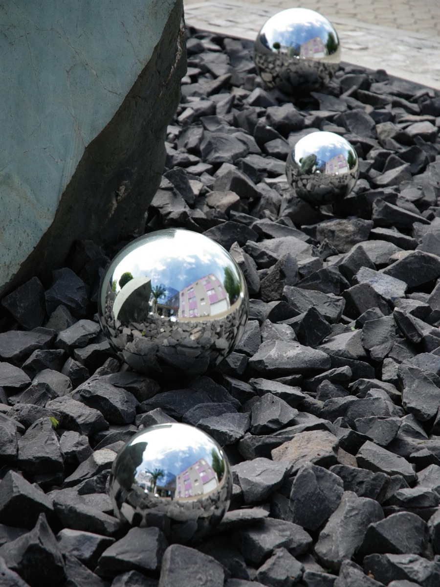 EUROPALMSDeco Ball 10cm, silver 4x