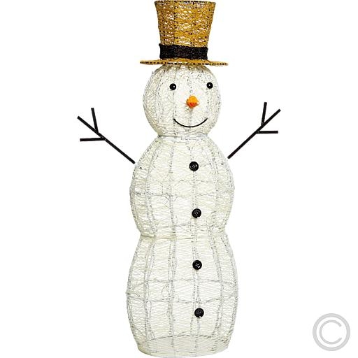 LUXALED metal snowman 220 LEDs amber Ø 60x105cm 63952