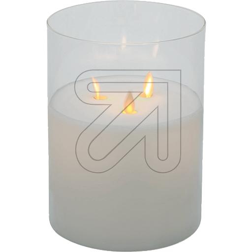 LUXALED candle 3-winged white 20cm 3 LEDs Ø 15x20cm amber 65475Article-No: 837455
