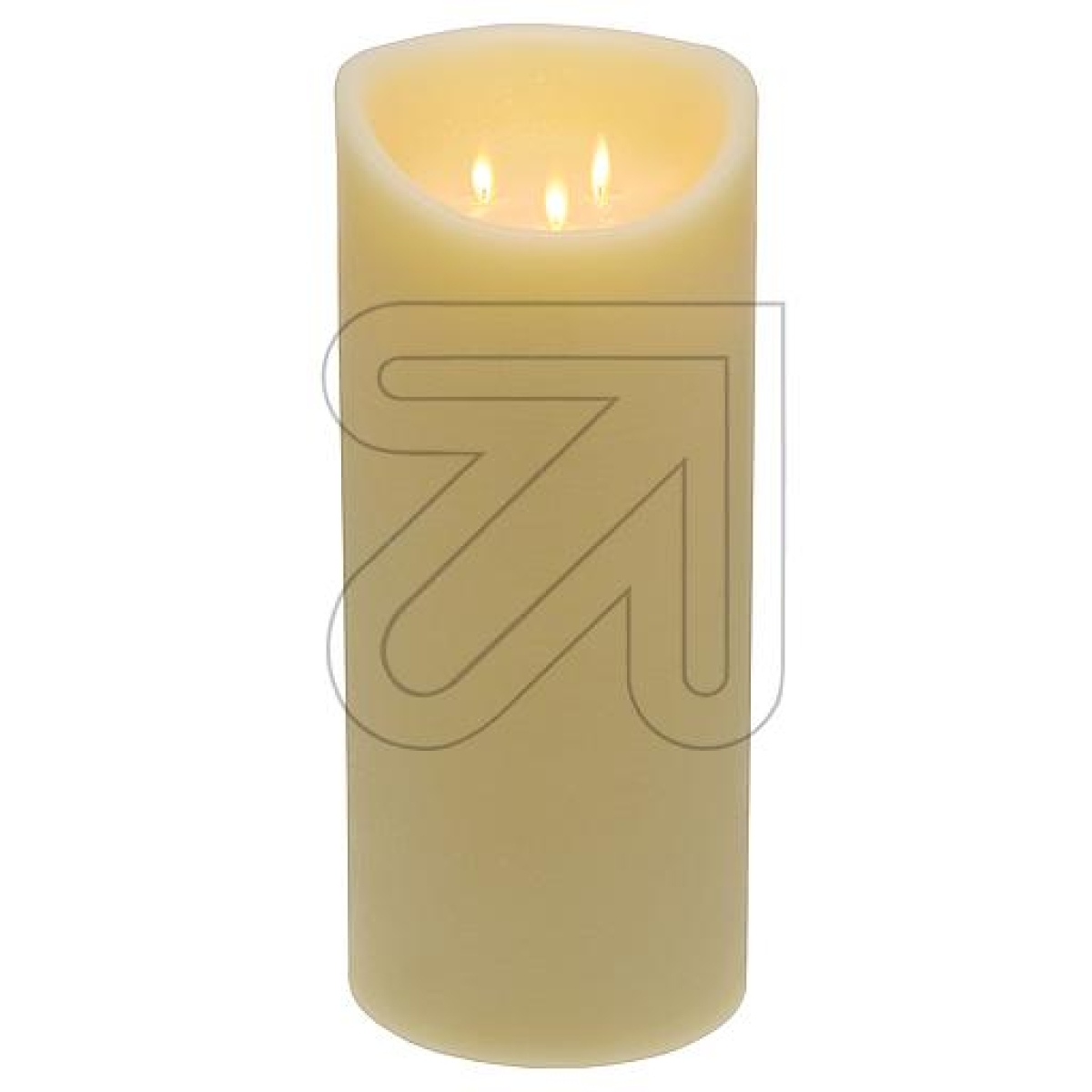 LUXALED candle 3-winged ivory 35cm 3 LEDs Ø 15x35cm cream 59375