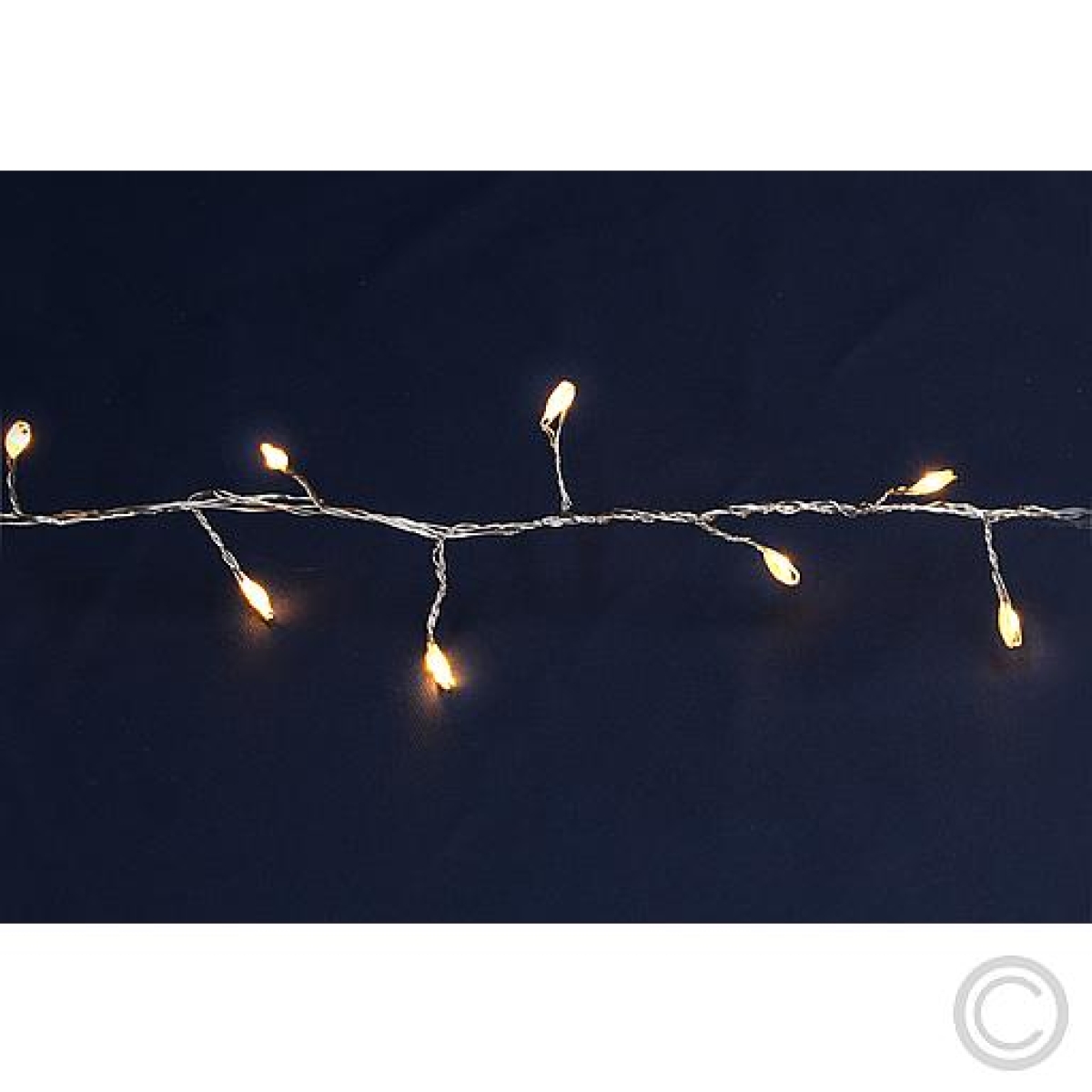 LUXALED micro light chain cluster inside and outside illuminated length 2m total length 2.1m 200 LEDs warm white 67240Article-No: 837490