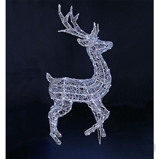 LUXALED-3D-Acryl-Reindeer for inside and outside 240 LEDs white 60x125cm 67059Article-No: 837600