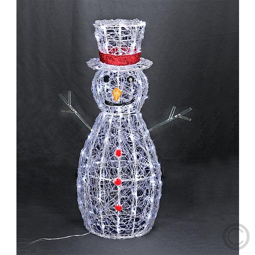 LUXALED 3D acrylic snowman for inside and outside 180 LEDs white Ø 35x90cm 67066Article-No: 837605