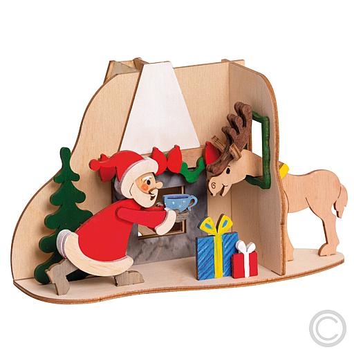 Drechslerei KuhnertHandicraft set Santa Claus with elk smokehouse 18x10x11cm 10190Article-No: 838340