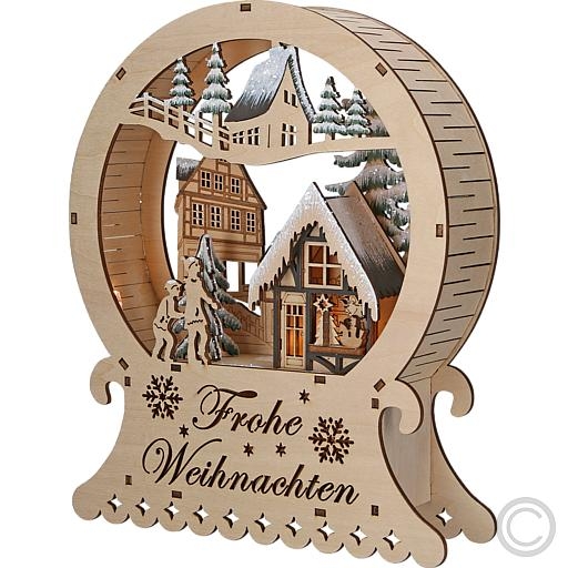 SAICOLED-Holz-Leuchter Frohe Weihnachten O 20x25cm natur 7 flamig CD00-2112Artikel-Nr: 839520