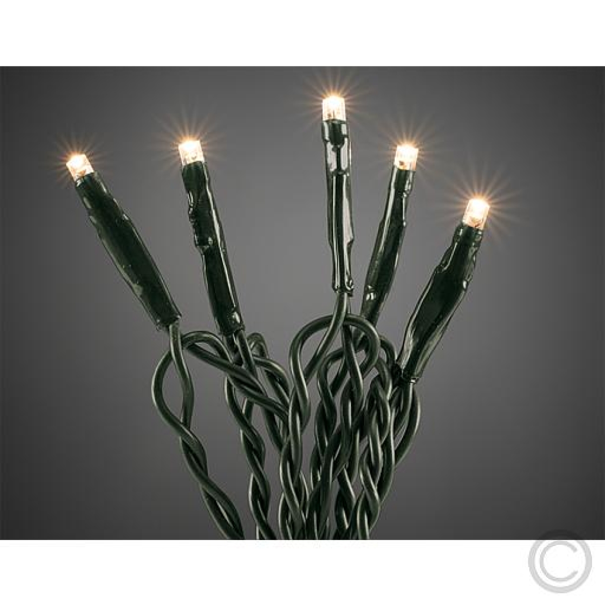 KonstsmideMicro LED light chain 100 flg. ww, green cable. 6354-120Article-No: 840450