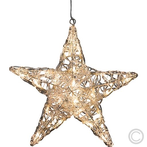 KonstsmideLED acrylic star 24 LEDs warm white 32x34cm for indoor use 6102-103Article-No: 840665