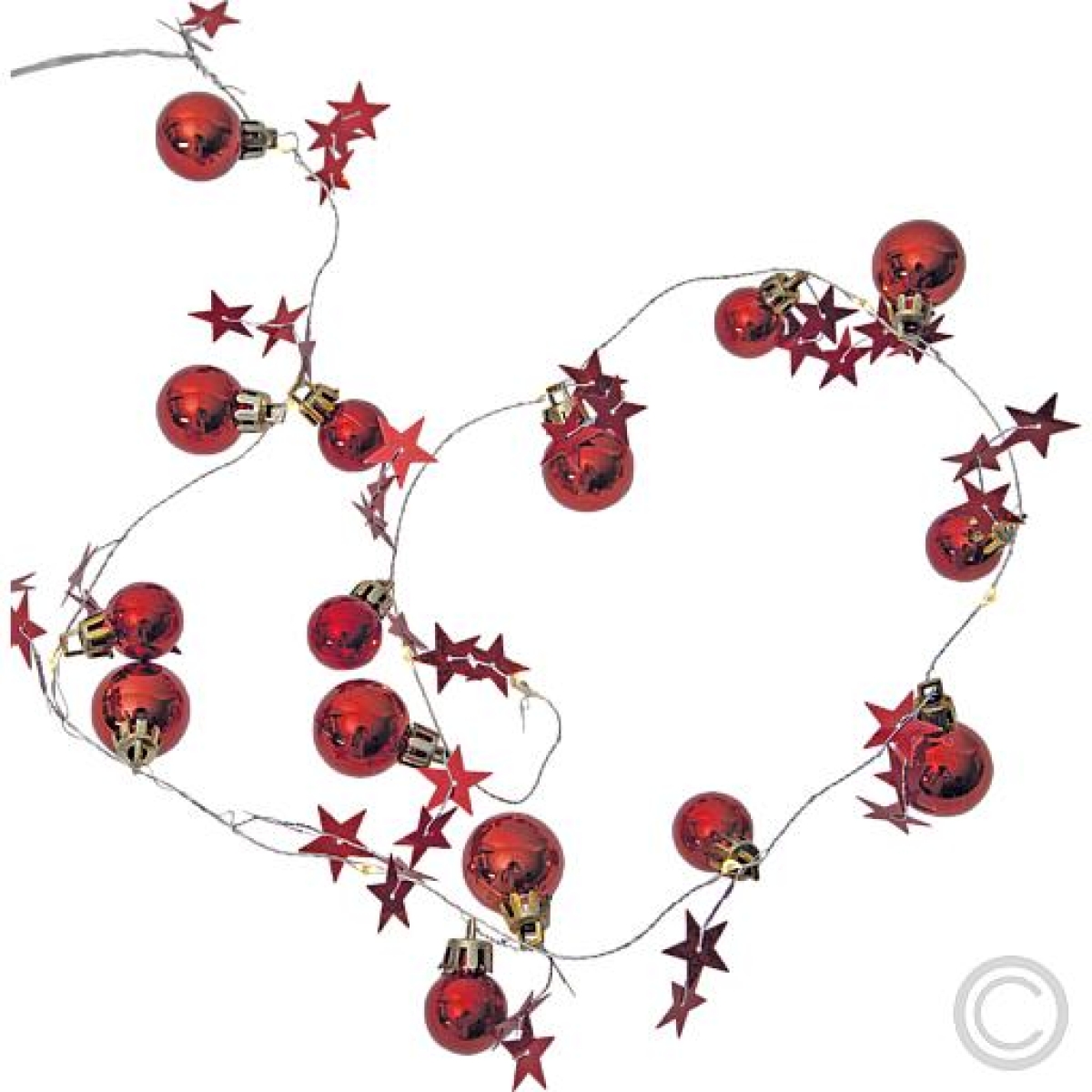 Best SeasonLED ball light chain total length 1.4m 10 LEDs warm white red 728-07Article-No: 842455