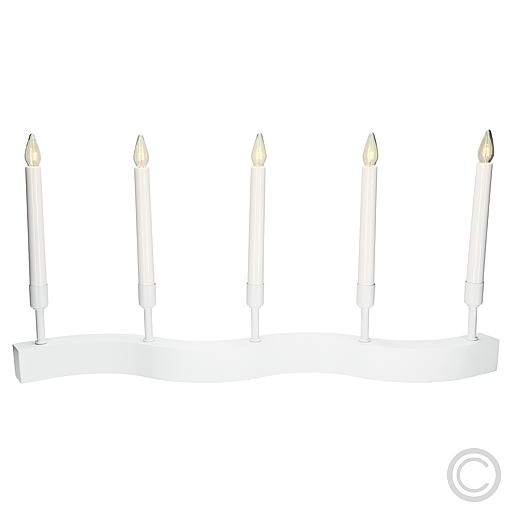 Best SeasonWood window candlestick Flow with 5 LED candle lamps 55V/3W E10 59x29cm white 644-25Article-No: 842655