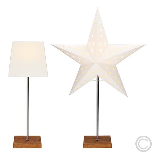 Best SeasonPaper combination chandelier star and shade 1 flame 64/51cm white 233-07Article-No: 842675