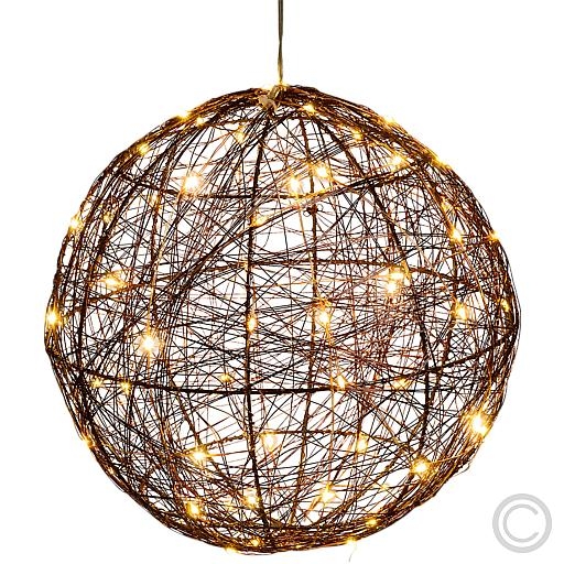 LUXALED 3D metal sphere inside and outside 120 LEDs warm white Ø 25cm 46955Article-No: 848855