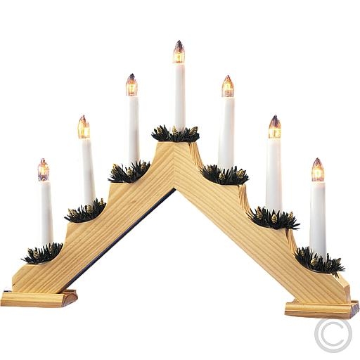 KonstsmideWooden candlestick with 7 top candles 34V/3W 38x31cm oak 2262-130Article-No: 854100