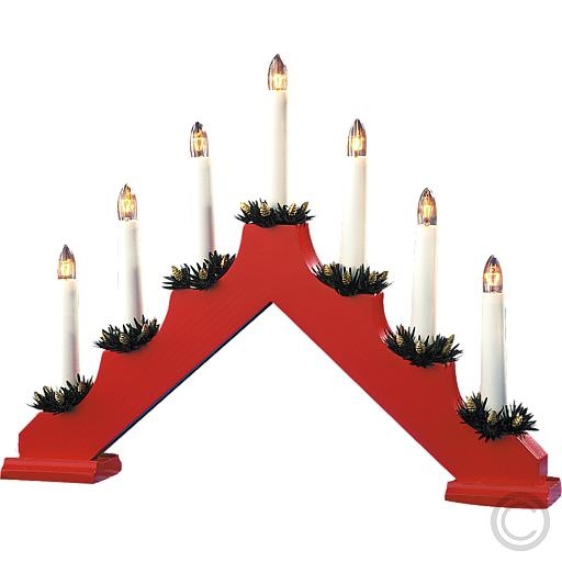 KonstsmideWooden candlestick with 7 top candles 34V/3W 38x31cm red 2262-510Article-No: 854110