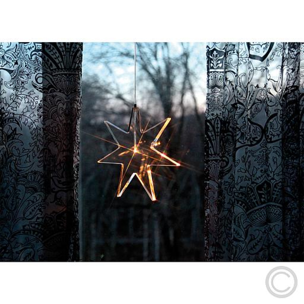 Best SeasonLED acrylic star Karla hanging 1 LED 25x25cm transparent 697-50Article-No: 862995