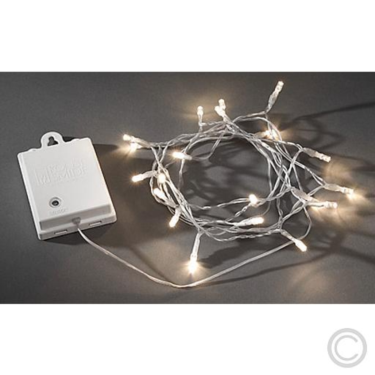 KonstsmideLED mini light chain inside/outside, battery operated, illuminated length 3.9m, total length 4.4m 40 LEDs, warm white 3724-103Article-No: 867740