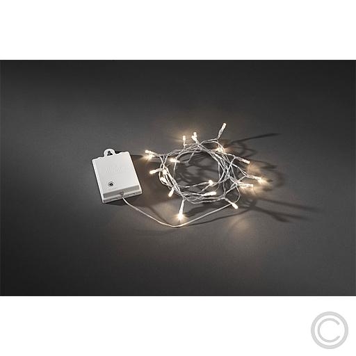 KonstsmideLED mini light chain inside/outside, battery operated, illuminated length 7.9m, total length 8.4m 80 LEDs, warm white 3728-103Article-No: 867750