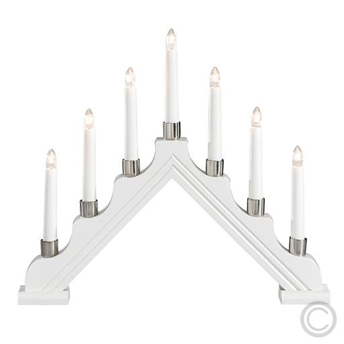 KonstsmideWooden candlestick with 7 top candles 34V/3W 39x34cm white 1041-210Article-No: 867815