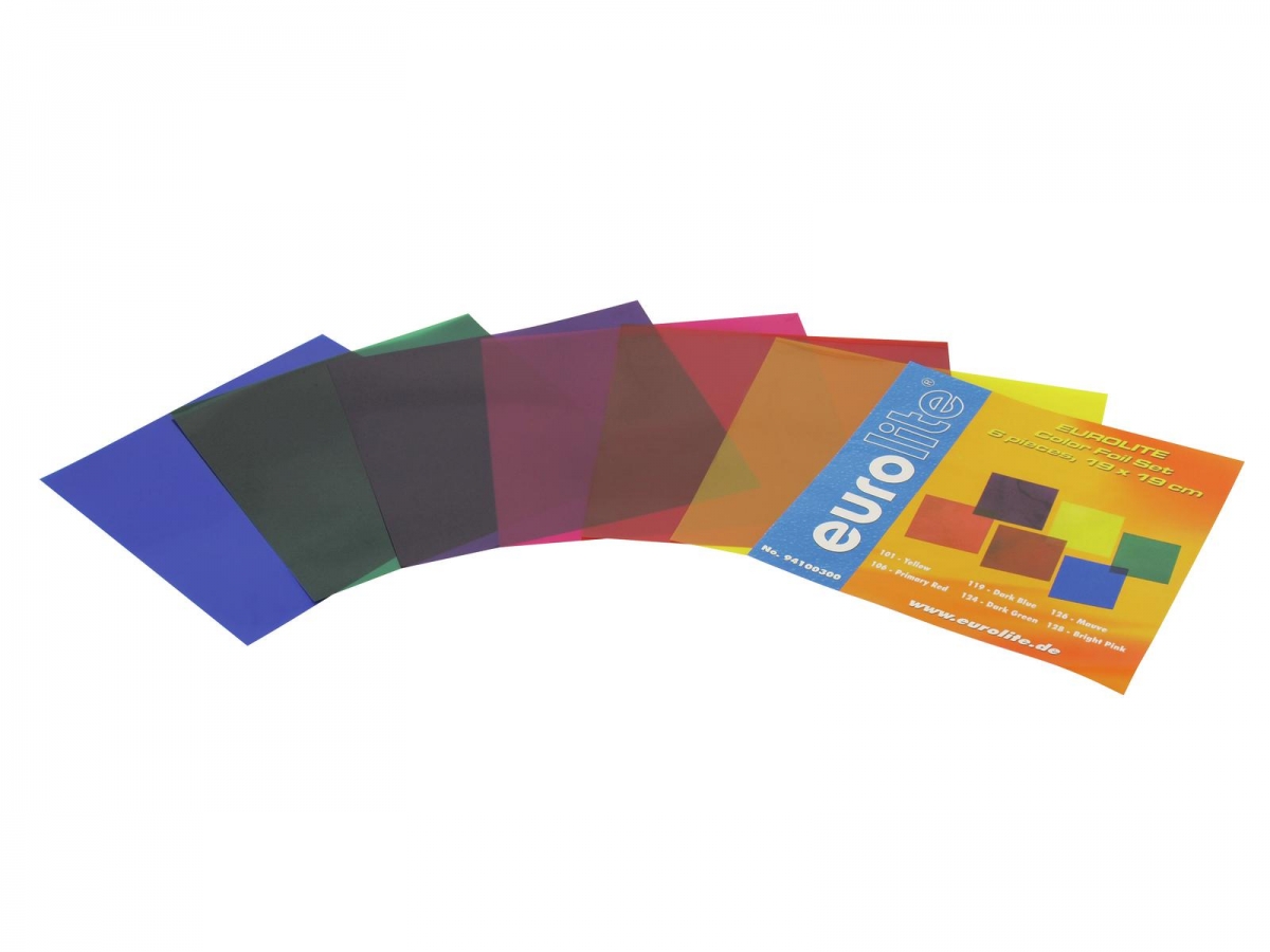 EUROLITEColor-Foil Set 19x19cm, six colors