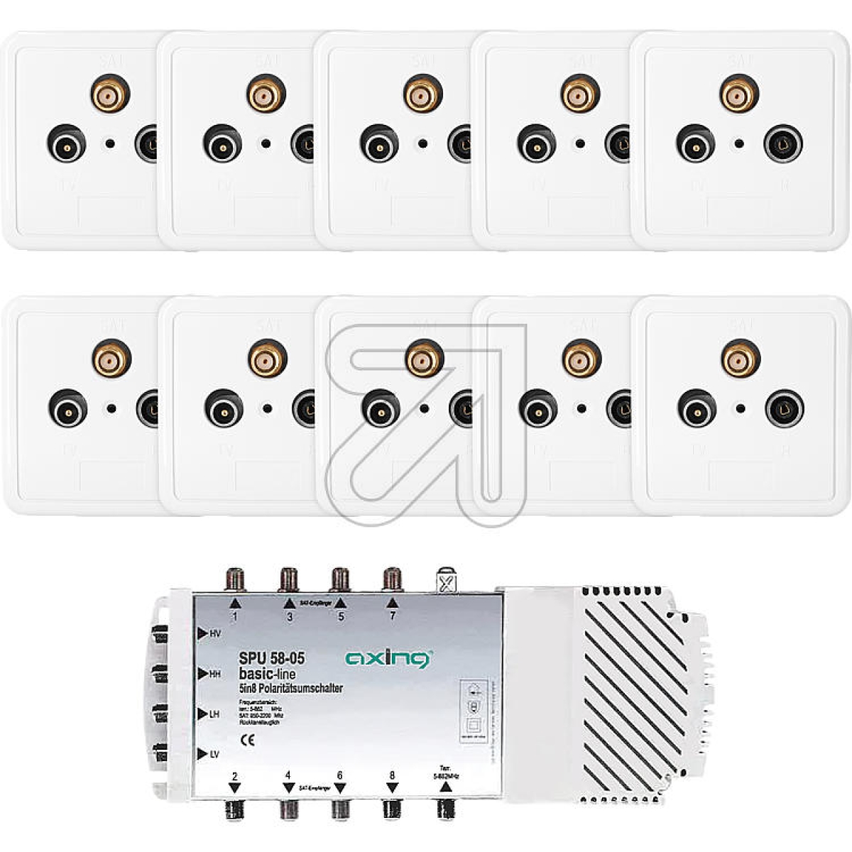 AxingAction package multi-switch with connection sockets