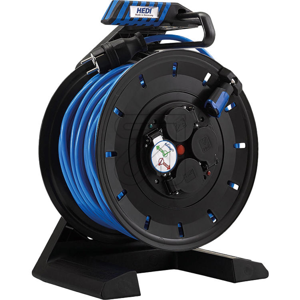 HediKabeltrommel mit Kabelbedruckung H07BQ-F3G1,5 40m blauArtikel-Nr: 998600
