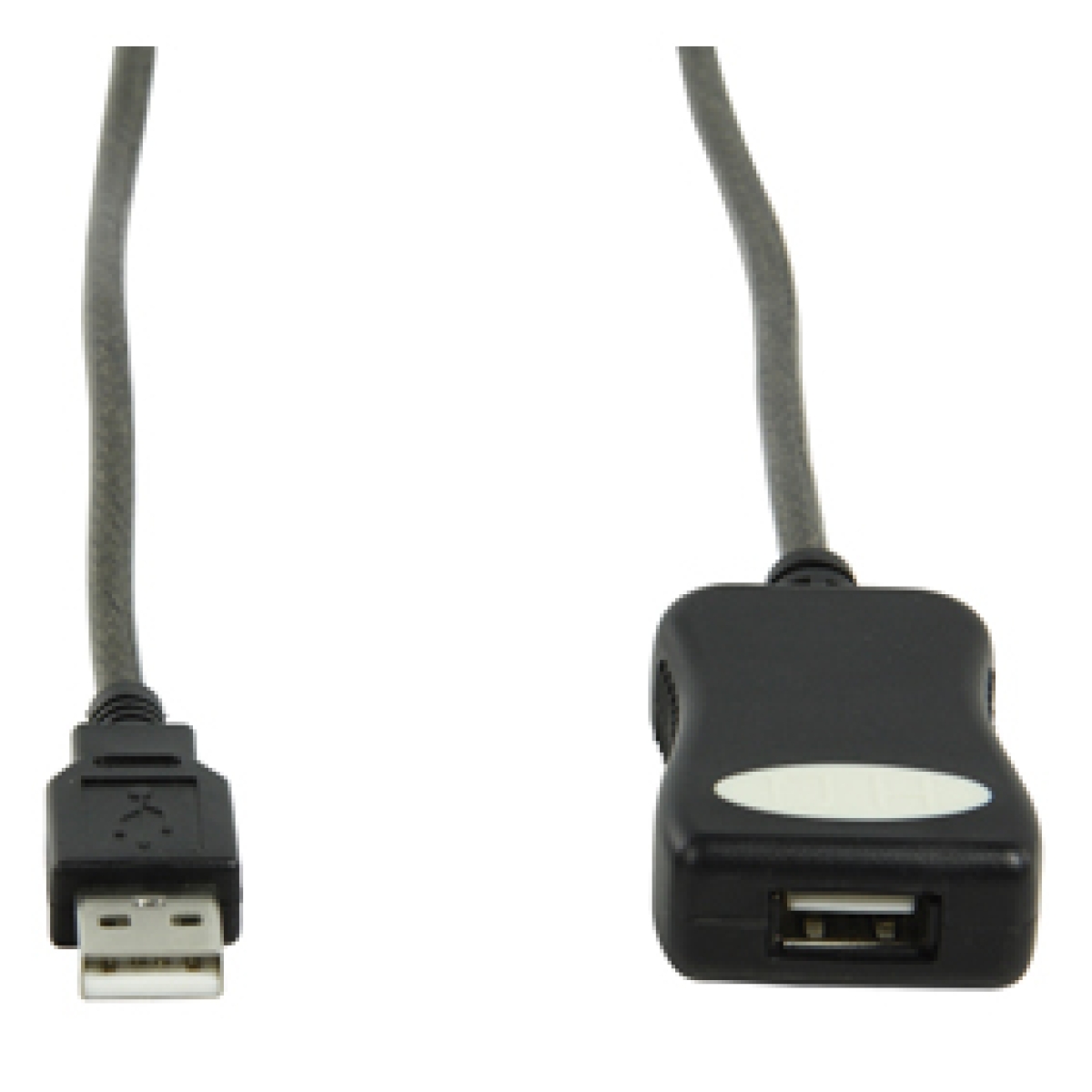KönigUSB A Male auf A Female Kabel USB A-Stecker > A-Kupplung 5,0 Meter grau Aktives Verlängerungskabel