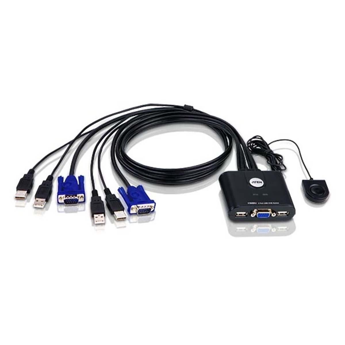 Aten2-Port-USB-VGA-Kabel-KVM-Switch mit Remote-Port-WählerArtikel-Nr: CS22U-ATL