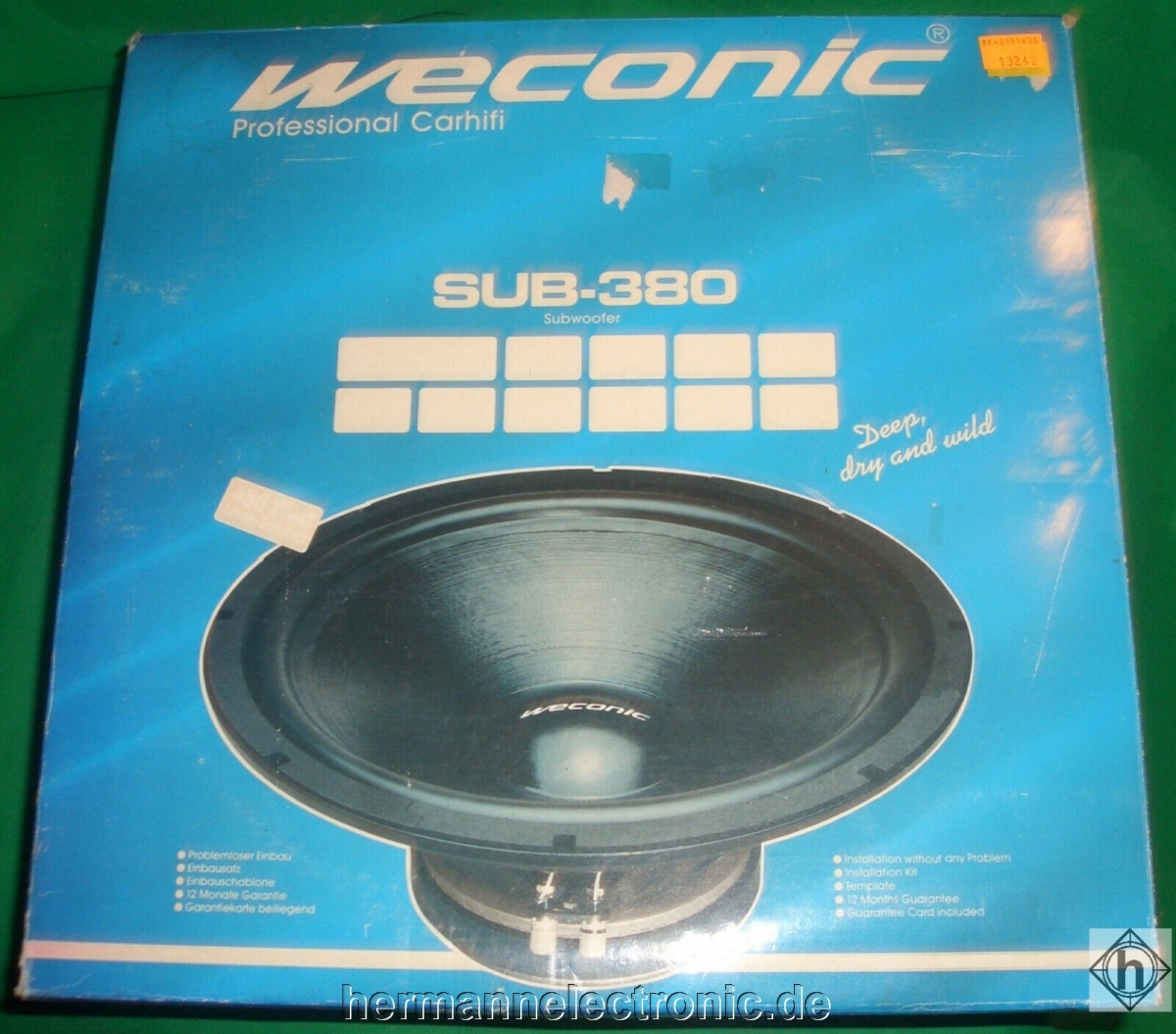 WeconicSubwoofer SUB 380 350mm mounting hole circle bass speaker car 450 wattsArticle-No: 9942151436_EL