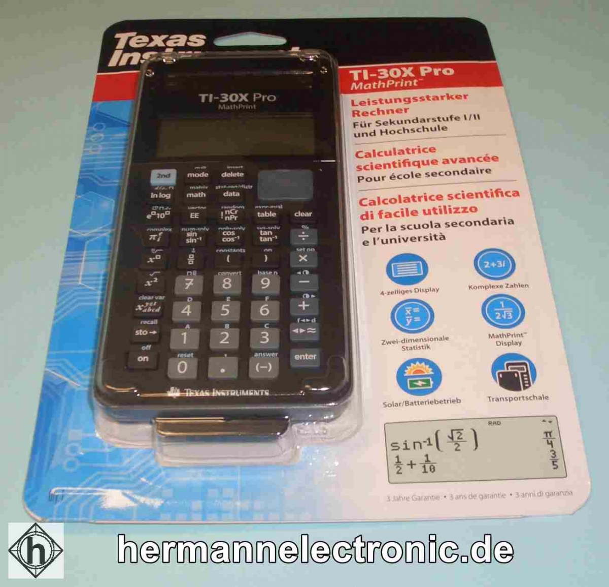 Texas InstrumentsTaschenrechner TI-30X Pro MATHPRINT(TM) Schulrechner