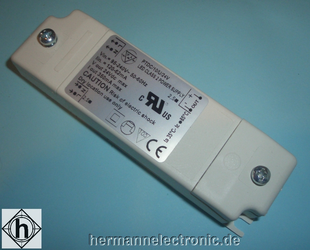 VLMLED PTDC/10/U/24V/B LED Vorschaltgerät bis 9W 24VArtikel-Nr: PTDC10U24VBL