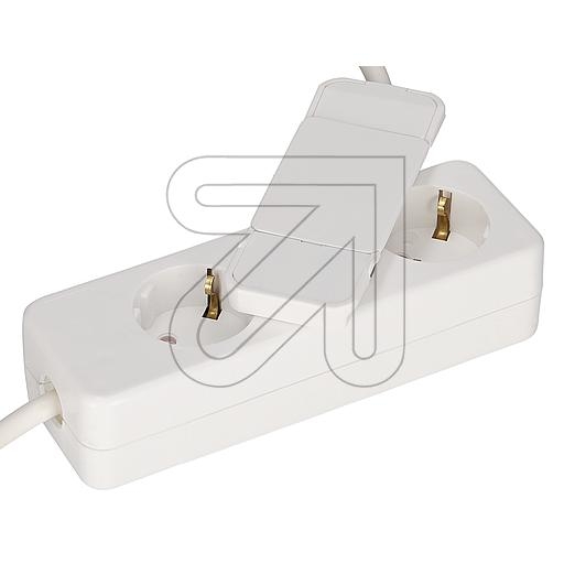 EGB3-way socket with flat plug 3x1.5 white 1.5m 900016