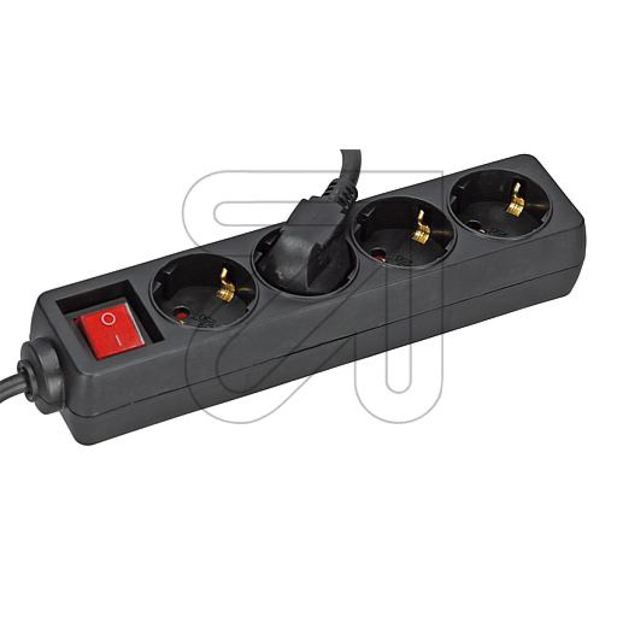 eltric4-way socket strip with switch 1.5m blackArticle-No: 045970
