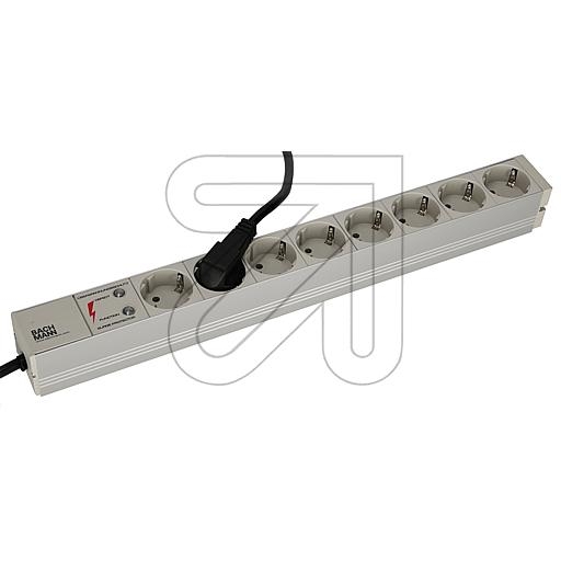 BachmannBACHMANN 19 socket strip 8-way 333.404 light gray / silver, with overvoltage protection