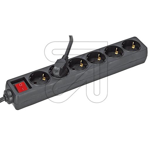 eltric6-way socket strip with switch 1.5m blackArticle-No: 047620