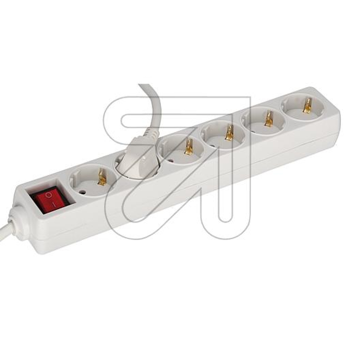 eltric6-way socket strip with switch 3m whiteArticle-No: 047640