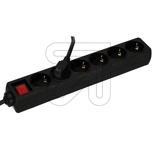 eltric6-way socket strip with switch 3m blackArticle-No: 047650