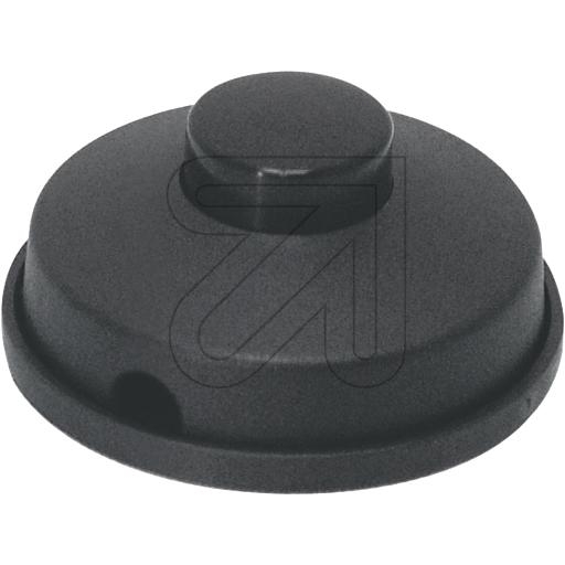 VLM Fußtret Schalter oval schwarz Einführungen gegenüberliegend 1polig + N + PE, VDE Aus 2A