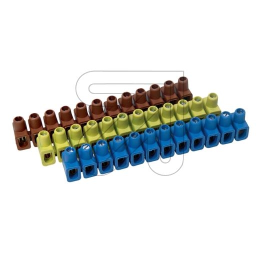 KAISERSocket terminal strip 2x10 assorted colors-Price for 10 pcs.