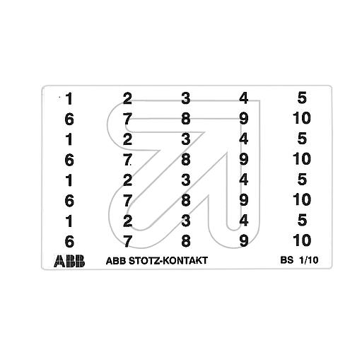 ABBKennzeichnungs-Schilder BS 1/10 mit Beschriftung 1-10 (4x) GHS2001946R0003Artikel-Nr: 180810
