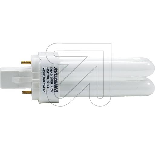 SylvaniaEnergy saving lamp LYNX CFD 10W / 827 25904 with plug-in base G24d1 / -2 / -3 for conventional ballasts Homelight 827 l / mm