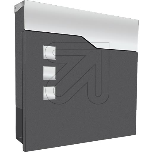 LCD GmbHLetter box with newspaper compartment graphite/stainless steel H375 W370 A105mm 3037Article-No: 629055