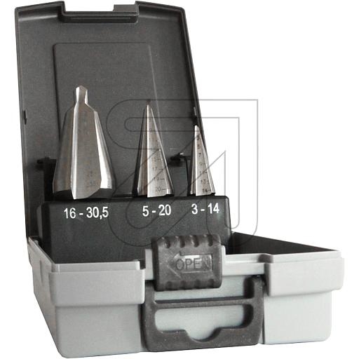 hellerHSS sheet metal conical drill set, 3-piece for bores 3-14mm, 8-20mm and 16-30.5mm 28079 2