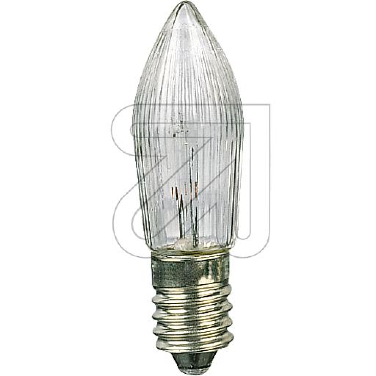 EGBTop candles fully corrugated 34V/3W E10 clear-Price for 6 pcs.Article-No: 854730L