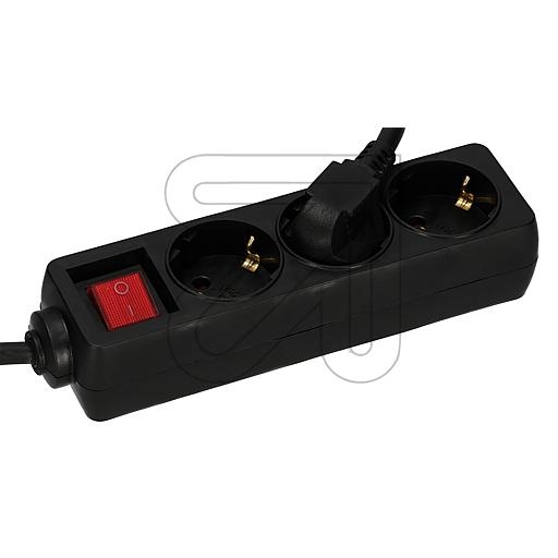 eltric3-way socket strip with switch 3m blackArticle-No: 875135