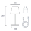 SIGORLED battery-powered table lamp Nuindie mini black 4509601Article-No: 640130