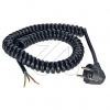 EGBSpiral cable 3x1mm² black 2.5m