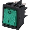 inter BärOff switch, 2-pole, illuminated, black, rocker color green