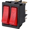 inter BärOff switch, 2x1-pin, black, rocker color red/red